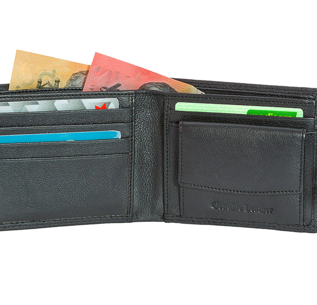 Men's  Cow Hide Genuine Leather RFID Protected Men's Wallet 1441