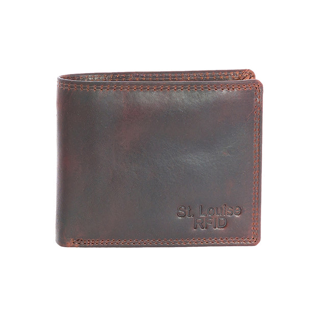Men's  Cow Hide Genuine Leather RFID Protected Wallet 1444 C