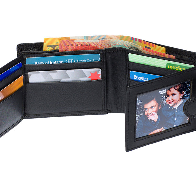 Men's Cow Hide Genuine Leather RFID Protected  Wallet 1539 C