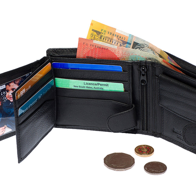 Men'd  Genuine Cow Hide RFID Protected Wallet 1623 C