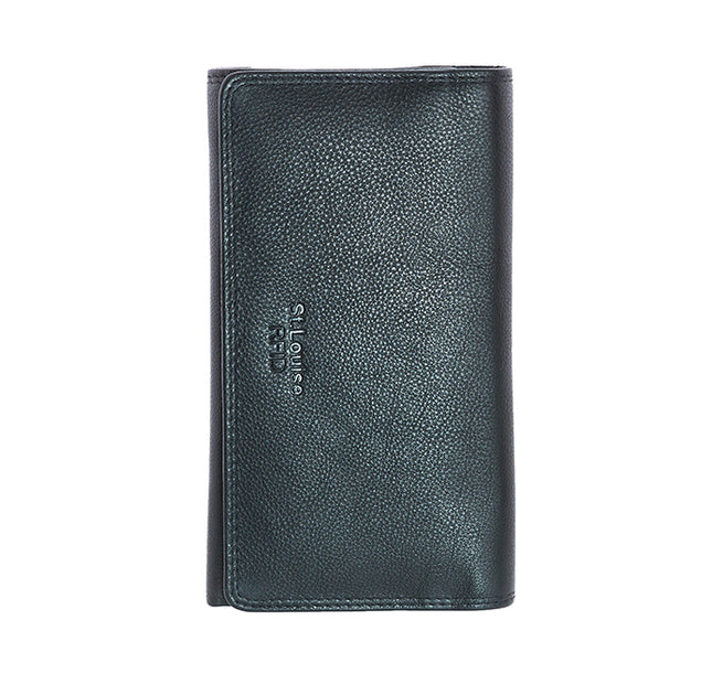 St Louise Genuine Leather RFID Protected Women's Wallet With Metal Frame 1691