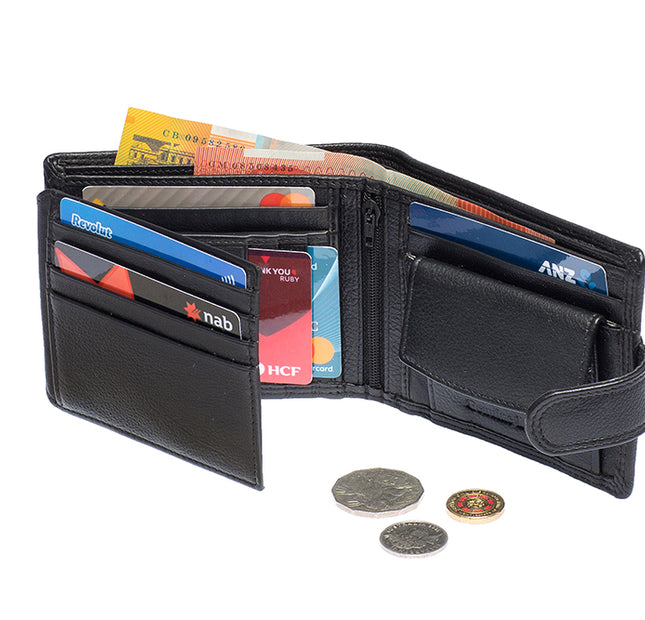 Men's Cowhide  Coin RFID Protected  Wallet -1807 C