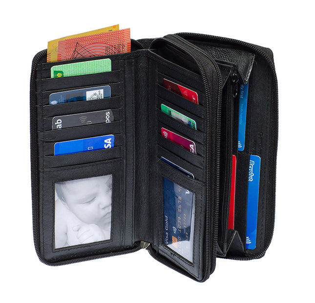 St Louise Cow Hide Leather RFID Protected Women's Wallet 1840