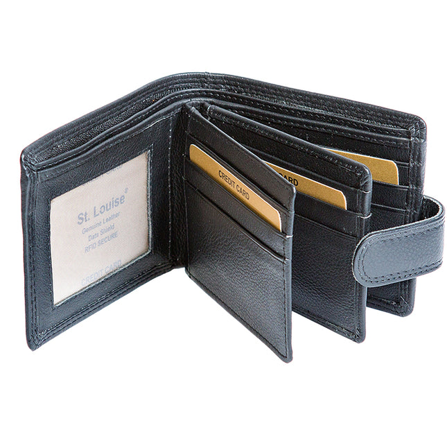 Men's Cow Hide Genuine Leather RFID  Protected  Wallet -1991 C